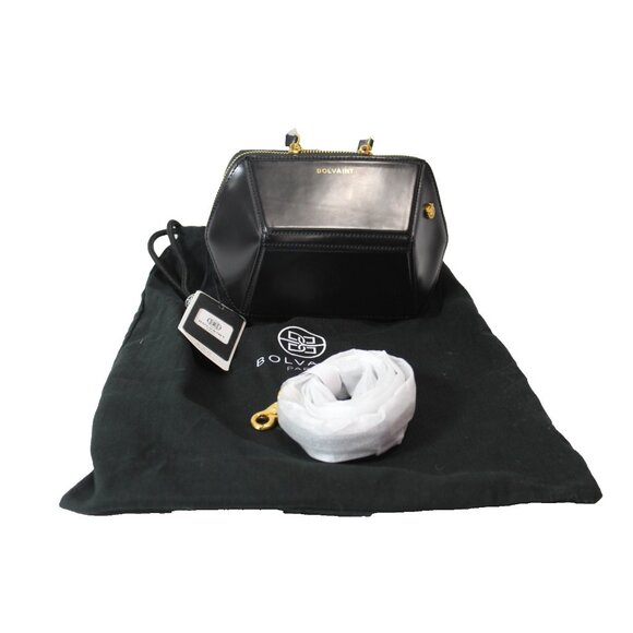 Bolvaint Paris Aurore Black Leather Bag Auer Collection Hexagon Fun NWT - Picture 3 of 13